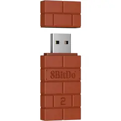 8BITDO - Wireless USB Adapter 2 para Switch, PC, Raspberry Pi (NARANJA).