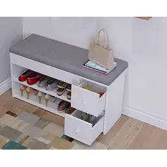 GENERICO - ZAPATERA AMY - LA CASA DEL MUEBLERO - BLANCO - TAPIZADO SOLO EN COLOR NEGRO