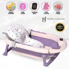 BABY - Bañera para Bebé «SHINE» con Termómetro Digital Purple