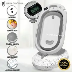 CAM - Bañera Portátil «ZUMAR» con Termómetro Digital Gray