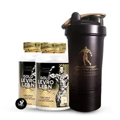 KEVIN LEVRONE - Pack x 02 Quemador de grasa Gold LevroLean - 90 caps + Shaker