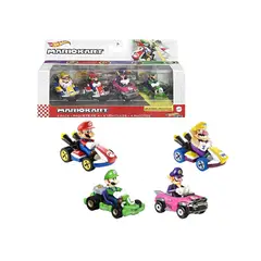 HOT WHEELS - Mario Kart Pack 4 Vehiculos Modelo E