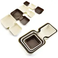 GENERICO - Juego de 6 bandejas de plástico apilables