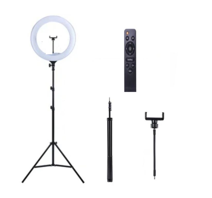 ARO DE LUZ DE 18 ULGADAS (46CM) +PARANTE+ CONTROL REMOTO + ESTUCHE