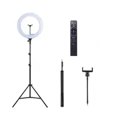 GENERICO - ARO DE LUZ DE 18 ULGADAS (46CM) +PARANTE+ CONTROL REMOTO + ESTUCHE