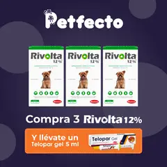RIVOLTA - ANTIPULGAS 12% X 0.25 mL (2.6 - 5 kg.) - 3 PIPETAS