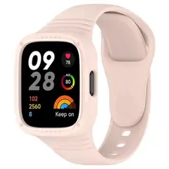 GENERICO - CORREA MAS CASE PARA XIAOMI REDMI WATCH 3 ACTIVE Y LITE - ROSA