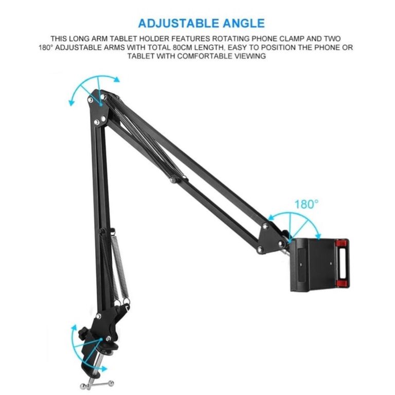 Soporte De Brazo Largo Ajustable Para Teléfono y Tableta