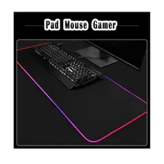 GENERICO - PAD MOUSE GAMER LUCES RGB Tamaño XL 100% caucho natural