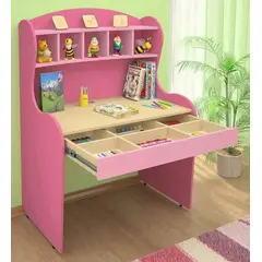 GENERICO - ESCRITORIO PINK - LA CASA DEL MUEBLERO - ROSADO CON MANZANO