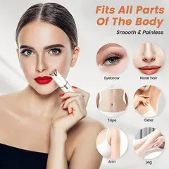 GENERICO - Depiladora Facial Mujer FlawLbss Flawless Blanco Eléctrica Genieka