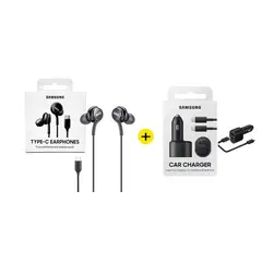 SAMSUNG - Audifonos AKG + Cargador de Auto Negro 45W