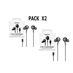 SAMSUNG - Pack X2 Audifonos AKG Tipo C Negro