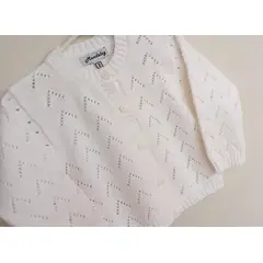 GENERICO - CHOMPA NIÑA CALADA BLANCA MANDALAY KNITS