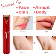 GENERICO - Depiladora Facial Mujer FlawLbss Flawless Rojo Eléctrica Genieka