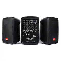 HALION - PARLANTE ACTIVO 3 EN 1 BARETONE BT-AM400P DOBLE 8? 2UHF MIC AC/DC