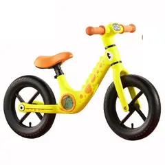 GENERICO - BICICLETA EQUILIBRIO DINOSAURIO PARA NIÑOS AMARILLO
