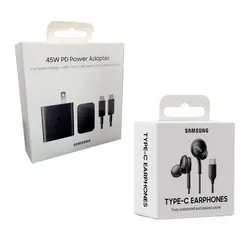 SAMSUNG - Cargador 45W + Audífonos AKG Tipo C