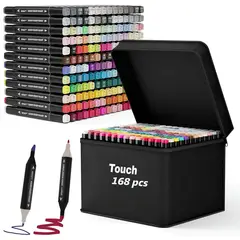 TOUCH - Set de 168 plumones profesionales doble punta