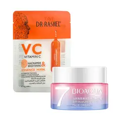 BIOAQUA - Crema Facial Aclaradora + Mascarilla vitamina C niacinamida