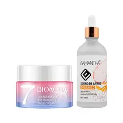 BIOAQUA - Crema Facial Aclaradora + Serum Extracto de Arroz