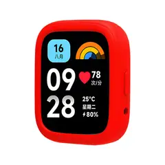 GENERICO - Case Silicona Para Redmi Watch 3 Active Rojo
