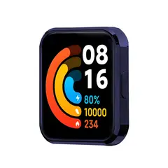 GENERICO - Case con Protector Redmi Watch 2 Lite Color Metalizado Azul Oscuro