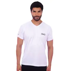 M MUSCLE MUSEUM - Polo Deportivo Color Blanco para Hombre