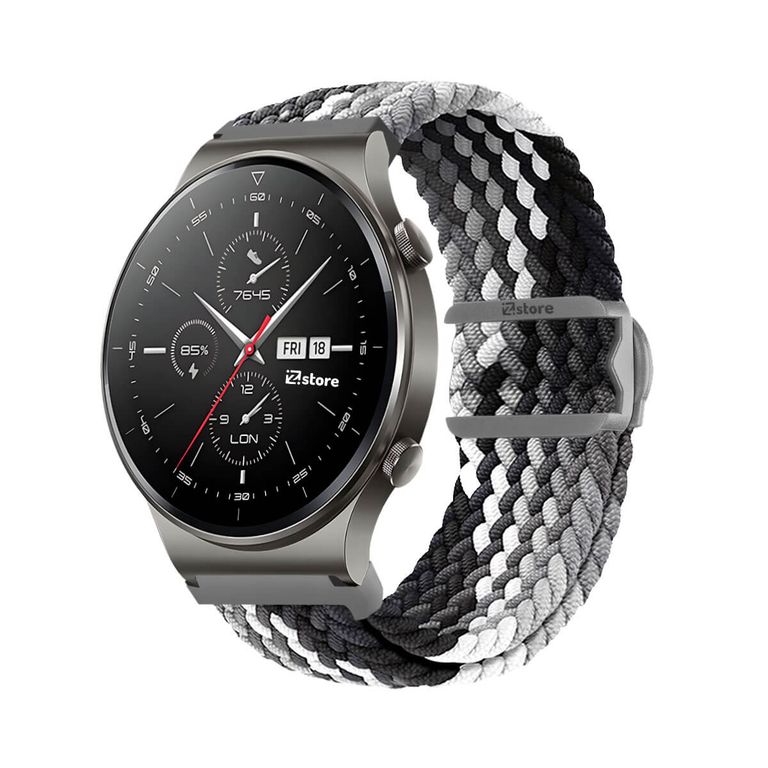 Correa de Nylon Para Huawei Watch GT2 Pro Gris Tricolor