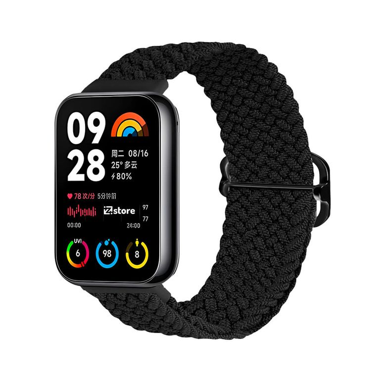 Correa de Nylon Para Xiaomi Smart Band 8 Pro Negro