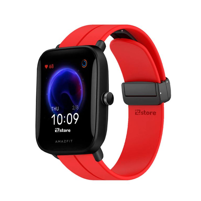Correa Para Amazfit Bip U Broche Magnético Rojo