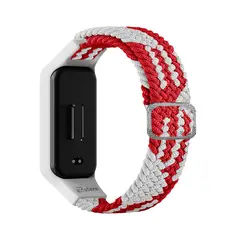 GENERICO - Correa de Nylon Para Xiaomi Mi Band 8 Active Rojo Bicolor