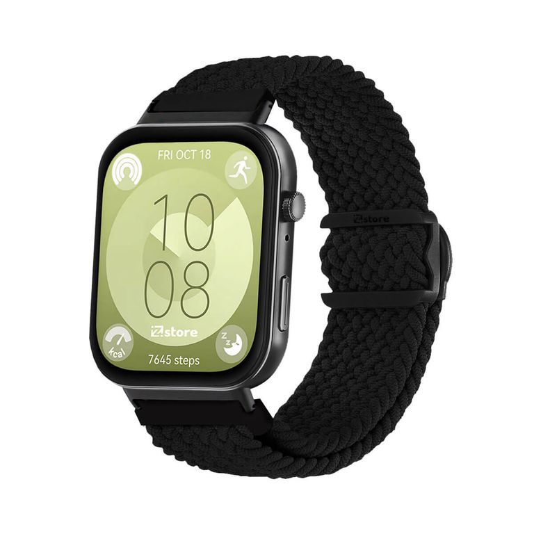 Correa de Nylon Para Huawei Watch Fit 3 Negro Black