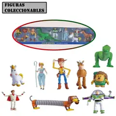 TOY STORY - Muñecos de Jebe Articulados Set de 9 Modelo 1