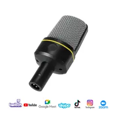 GENERICO - Micrófono Condensador 3.5 mm para PC y Celulares con Minitripode