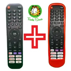 UNIVERSAL - Control remoto para televisor Smart Hisense EN2I30H Funda Roja