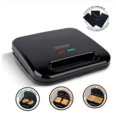 WHITELINE - Sandwichera Placas Intercambiables 3 en 1