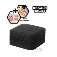 GENERICO - Mini Porta Joyas Portatil de Color Negro Y+Regalo Agendita