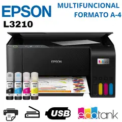 EPSON - Impresora Multifuncional EcoTank L3210 USB