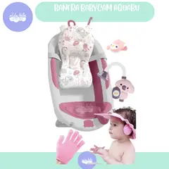 GENERICO - Bañera de bebé con AQUABU ROSA BABY CAM