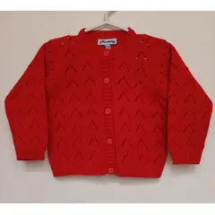 GENERICO - CHOMPA NIÑA CALADA ROJA MANDALAY KNITS