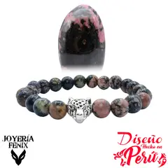 JOYERIA FENIX - Pulsera Leopardo Piedra Natural - Joyería Fénix