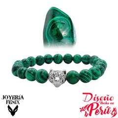 JOYERIA FENIX - Pulsera Leopardo Piedra Natural - Joyería Fénix