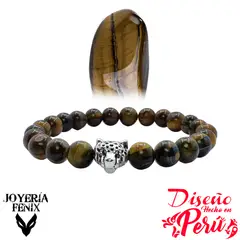 JOYERIA FENIX - Pulsera Leopardo Piedra Natural - Joyería Fénix