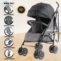 LITTLE - Coche Bastón Deportivo «POLONIA II» Black