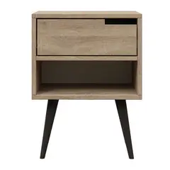 MUEBLES MACRUMO - Velador Vintage 1 cajón color Vienés
