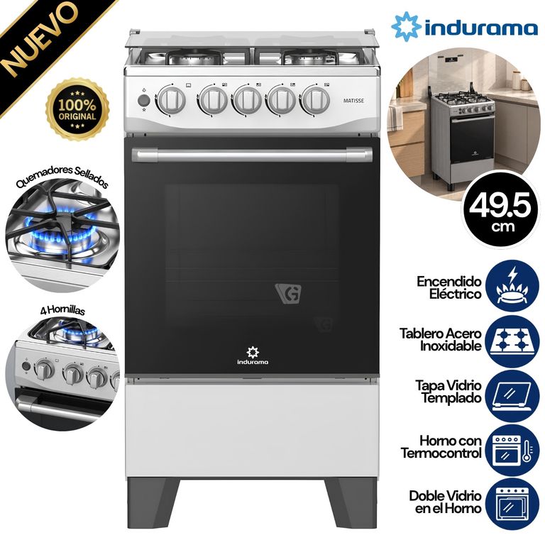 Cocina 20" 4 Hornillas con Encendido Eléctrico Matisse