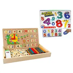 GENERICO - Pizarra Multiuso Con Reloj + Pop It Números Antiestrés