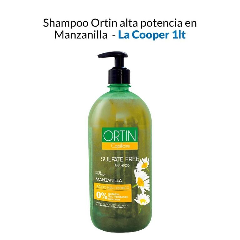 Shampoo Ortin Alta Potencia En Manzanilla La Cooper 1Lt
