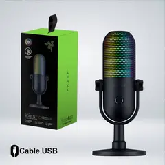 RAZER - MICROFONO SEIREN V3 USB RGB STREAMING SENSOR TOUCH SILENT